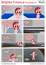 Size: 5656x8000 | Tagged: safe, artist:waveywaves, derpibooru import, oc, oc:free sky, oc:ruby rey, unofficial characters only, pony, comic:brighter future, absurd resolution, comic, vector