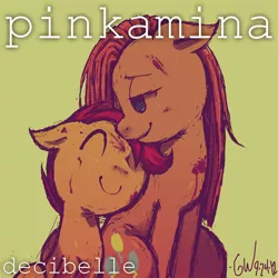 Size: 800x800 | Tagged: album cover, artist:spookyghostcio, ask pinkamena diane pie, blood, crookedtrees, derpibooru import, pinkamena diane pie, pinkie pie, scootaloo, semi-grimdark, simple background, text