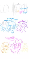 Size: 625x1268 | Tagged: safe, artist:raridashdoodles, derpibooru import, applejack, fluttershy, pinkie pie, rainbow dash, rarity, oc, oc:anon, pony, comic:anon the movie, comic:anon the movie 2017, /mlp/, 4chan, comic, crying, female, implied death, mare, sad, simple background, white background