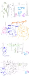 Size: 625x1654 | Tagged: 4chan, applejack, artist:raridashdoodles, comic, comic:anon the movie, comic:anon the movie 2017, crying, derpibooru import, explosion, fluttershy, /mlp/, oc, oc:anon, pinkie pie, princess cadance, princess celestia, princess luna, rainbow dash, rarity, safe, simple background, white background