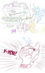 Size: 625x1010 | Tagged: 4chan, airship, applejack, artist:raridashdoodles, comic, comic:anon the movie, comic:anon the movie 2017, derpibooru import, /mlp/, my little pony: the movie, negotiating, oc, oc:anon, pinkie pie, rainbow dash, rarity, safe, shocked, shocked expression, simple background, tempest shadow, white background