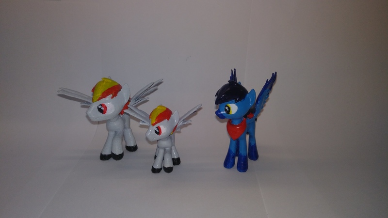 Size: 3840x2160 | Tagged: safe, artist:enter24, derpibooru import, pegasus, pony, 3d print, 3d printed, clothes, figure, hand made, scarf, sculpture, spread wings, traditional art, wings