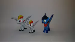 Size: 3840x2160 | Tagged: safe, artist:enter24, derpibooru import, pegasus, pony, 3d print, 3d printed, clothes, figure, hand made, scarf, sculpture, spread wings, traditional art, wings