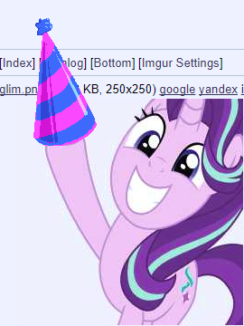 Size: 270x360 | Tagged: safe, derpibooru import, starlight glimmer, pony, unicorn, /mlp/, 4chan, 4chan party hat, anniversary, cute, excited, glimmerbetes, hat, meme, party hat, solo