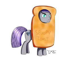 Size: 1280x1067 | Tagged: artist:tlmoonguardian, bread, bread head, cat breading, clothes, costume, derpibooru import, food, maud pie, october, safe, simple background, spoopy, toast, transparent background, unamused, wrong cutie mark