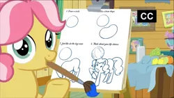 Size: 1280x720 | Tagged: anatomical horror, circle, derpibooru import, edit, edited screencap, first you draw a circle, how to draw, kettle corn, kettle draws, marks and recreation, meme, nailed it, narpnarp, pinkie pie, safe, screencap, tutorial