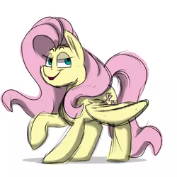 Size: 2000x2000 | Tagged: safe, artist:jen-neigh, derpibooru import, fluttershy, pegasus, pony, sketch, solo