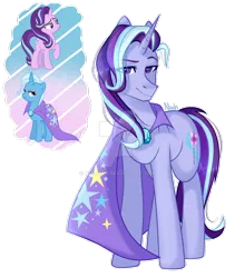 Size: 1024x1215 | Tagged: artist:keeharn, derpibooru import, female, fusion, safe, simple background, starlight glimmer, transparent background, trixie