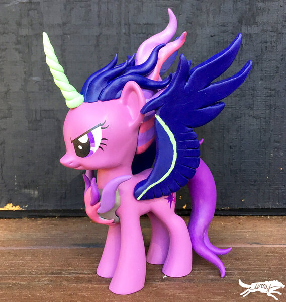 Size: 1024x1080 | Tagged: safe, artist:lostinthetrees, derpibooru import, twilight sparkle, twilight sparkle (alicorn), ponified, alicorn, pony, equestria girls, craft, equestria girls ponified, figure, midnight sparkle, solo