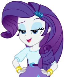 Size: 513x613 | Tagged: safe, artist:thebar, derpibooru import, rarity, dance magic, equestria girls, spoiler:eqg specials, bedroom eyes, belt, bracelet, eyeshadow, female, gem, hand on hip, jewelry, makeup, open mouth, simple background, solo, transparent background