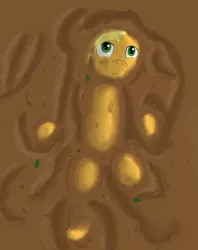 Size: 1925x2433 | Tagged: safe, artist:pzkratzer, derpibooru import, applejack, earth pony, pony, female, mare, mud, mud bath, muddy, on back, solo