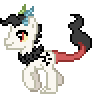Size: 92x94 | Tagged: animated, artist:lost-our-dreams, derpibooru import, gif, hybrid, interspecies offspring, kilalaverse, oc, oc:prince illusion, offspring, parent:discord, parent:princess celestia, parents:dislestia, pixel art, safe, simple background, solo, transparent background, trotting, unofficial characters only