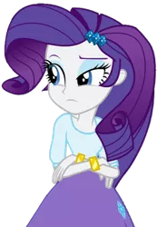 Size: 658x951 | Tagged: safe, artist:thebar, derpibooru import, rarity, equestria girls, bracelet, clothes, eyeshadow, female, gem, jewelry, looking back, makeup, simple background, skirt, solo, transparent background