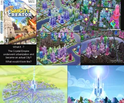 Size: 1833x1532 | Tagged: artist:arima, building, crystal empire, derpibooru import, discussion, edit, edited screencap, nintendo, safe, screencap, sim city, sim city creator, wii