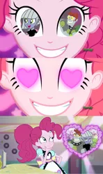 Size: 1280x2160 | Tagged: safe, artist:alphamonouryuuken, artist:ironm17, artist:parclytaxel, derpibooru import, edit, edited screencap, editor:secrettitan, screencap, fido, limestone pie, pinkie pie, coinky-dink world, eqg summertime shorts, equestria girls, player piano, rainbow rocks, crack shipping, diamond dudes, discovery family logo, equestria girls-ified, exploitable meme, female, fidostone, heart eyes, male, meme, pinkie the shipper, pinkie's eyes, server pinkie pie, shipper on deck, shipper pie, shipping, straight, wingding eyes