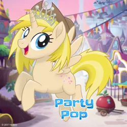 Size: 1080x1080 | Tagged: alicorn, alicorn oc, cowboy hat, crown, derpibooru import, hat, jewelry, mlp movie pony maker, my little pony: the movie, oc, oc:party pop, regalia, safe, solo, tiara, unofficial characters only
