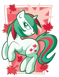 Size: 400x521 | Tagged: safe, artist:xkappax, derpibooru import, gusty, pony, unicorn, female, g1, g1 to g4, generation leap, leaf, mare, rearing, simple background, solo, transparent background
