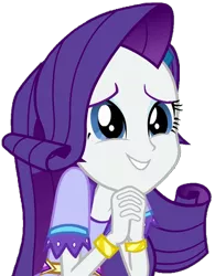 Size: 536x686 | Tagged: safe, artist:thebar, derpibooru import, rarity, equestria girls, legend of everfree, bracelet, cute, female, jewelry, please, raribetes, simple background, smiling, solo, transparent background