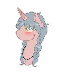 Size: 414x521 | Tagged: safe, artist:nikkitatheanimefan, derpibooru import, oc, oc:water lilly, unofficial characters only, pony, unicorn, base used, bust, female, mare, portrait, simple background, solo, transparent background