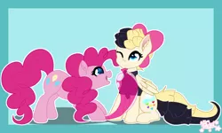 Size: 5000x3000 | Tagged: artist:pastel-pony-princess, balloon, cute, derpibooru import, diapinkes, female, lesbian, my little pony: the movie, pinkie pie, safe, shipping, sia (singer), simple background, songbetes, songbird serenade, songpie