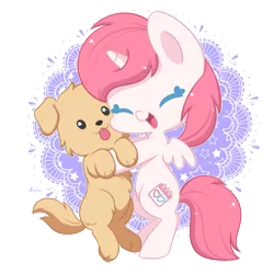 Size: 600x600 | Tagged: safe, artist:exceru-karina, derpibooru import, oc, oc:crystal heart, unofficial characters only, dog, puppy, simple background, solo, tongue out, transparent background