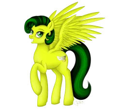 Size: 2000x1800 | Tagged: safe, artist:puggie, derpibooru import, oc, oc:sunspot, unofficial characters only, pegasus, pony, commission, grin, raised hoof, simple background, smiling, transparent background