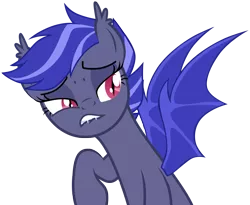 Size: 6600x5401 | Tagged: safe, artist:zee66, derpibooru import, oc, oc:night watch, unofficial characters only, bat pony, pony, absurd resolution, fangs, raised hoof, simple background, solo, spread wings, transparent background, wings