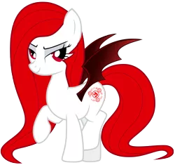 Size: 4962x4668 | Tagged: safe, artist:zee66, derpibooru import, oc, oc:scarlet, unofficial characters only, bat pony, pony, absurd resolution, looking at you, raised hoof, simple background, solo, spread wings, transparent background, wings