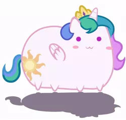 Size: 900x856 | Tagged: :3, artist:bluse, chibi, derpibooru import, princess celestia, pusheen, safe, solo