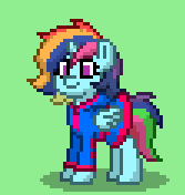 Size: 167x176 | Tagged: safe, derpibooru import, oc, oc:rainbow sparkle, unofficial characters only, alicorn, pony, pony town, alicorn oc, female, filly, magical lesbian spawn, offspring, parent:rainbow dash, parent:twilight sparkle, parents:twidash