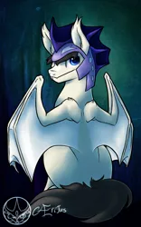 Size: 938x1500 | Tagged: safe, artist:aeritus, derpibooru import, oc, unofficial characters only, bat pony, pony, night guard, solo