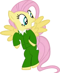 Size: 811x986 | Tagged: clothes, clue, crossover, derpibooru import, fluttershy, green, mr. green, safe, simple background, transparent background, vector