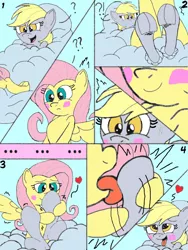 Size: 1104x1472 | Tagged: suggestive, artist:darkknighthoof, artist:icey-wicey-1517, derpibooru import, derpy hooves, fluttershy, pegasus, pony, ahegao, blush sticker, blushing, cloud, colored, comic, derpyshy, erotic tickling, female, fetish, frog (hoof), heart, hoof fetish, hoof licking, hoof tickling, hoof worship, hooves, lesbian, licking, mare, monochrome, open mouth, question mark, shipping, sketch, smiling, smirk, spread wings, sweat, tickle fetish, tickling, tongue out, underhoof, wingboner, wings, wrinkles