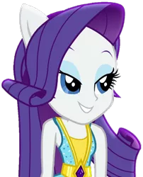 Size: 580x718 | Tagged: safe, artist:thebar, derpibooru import, rarity, dance magic, equestria girls, spoiler:eqg specials, bedroom eyes, cute, female, gem, gold, lidded eyes, ponied up, pony ears, raribetes, simple background, solo, transformation, transparent background