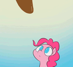 Size: 600x555 | Tagged: safe, artist:doublewbrothers, derpibooru import, screencap, pinkie pie, earth pony, pony, animated, coffee, cute, diapinkes, dripping, eating, faic, female, food, frame by frame, gif, gradient background, mare, my tiny pony, nom, pinkie found the coffee, squigglevision, wat