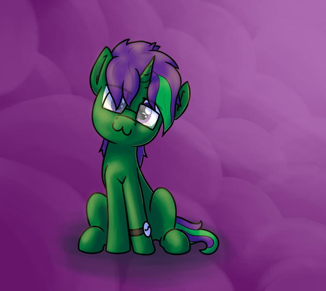 Size: 2860x2555 | Tagged: safe, artist:yugtra, derpibooru import, oc, oc:buggy code, unofficial characters only, pony, unicorn, :3, abstract background, cute, glasses, sitting, solo, watch, wristwatch