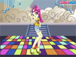 Size: 800x600 | Tagged: safe, artist:user15432, derpibooru import, sour sweet, dance magic, equestria girls, friendship games, spoiler:eqg specials, clothes, crystal prep shadowbolts, dance floor, dress, ear piercing, earring, high heels, jewelry, piercing, shoes, solo, starsue