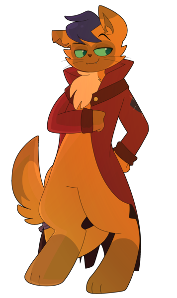 Size: 1726x2911 | Tagged: abyssinian, anthro, artist:saveraedae, capper dapperpaws, cat, clothes, derpibooru import, digitigrade anthro, male, my little pony: the movie, safe, semi-anthro, simple background, smiling, solo, transparent background