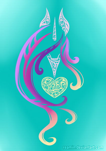 Size: 2066x2923 | Tagged: safe, artist:reamin, derpibooru import, princess cadance, alicorn, pony, abstract, female, horn, lineart, mare, minimalist, modern art, simple background, solo, tattoo, tattoo design