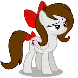 Size: 4500x4500 | Tagged: safe, artist:rsa.fim, derpibooru import, part of a set, oc, oc:whisper hope, unofficial characters only, pegasus, pony, absurd resolution, bow, female, mare, mexican, red eyes, ribbon, simple background, solo, tail bow, tail wrap, transparent background, unitárium, vector, younger