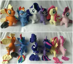 Size: 4000x3520 | Tagged: alicorn, applejack, artist:fleecefriendship, derpibooru import, fluttershy, high res, irl, mane six, photo, pinkie pie, plushie, rainbow dash, rarity, safe, seaponified, seapony applejack, seapony fluttershy, seapony (g4), seapony pinkie pie, seapony rainbow dash, seapony rarity, seapony twilight, species swap, twilight sparkle, twilight sparkle (alicorn)