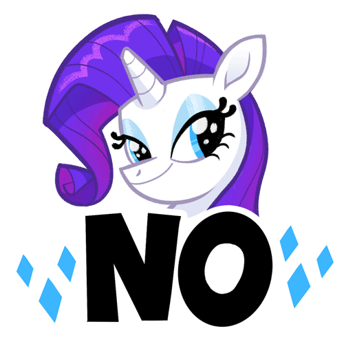 Size: 500x500 | Tagged: safe, artist:jublin, derpibooru import, rarity, pony, my little pony: the movie, animated, facebook, facebook sticker, faic, gif, no, one eye closed, reaction image, simple background, solo, sticker, white background, wink