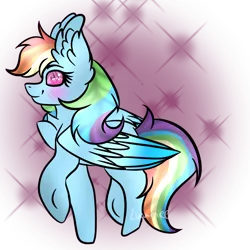 Size: 1000x1000 | Tagged: safe, artist:luumiee, derpibooru import, rainbow dash, pegasus, pony, female, mare, simple background, solo, transparent background