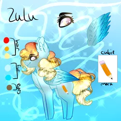 Size: 1000x1000 | Tagged: safe, artist:luumiee, derpibooru import, oc, oc:lulu, unofficial characters only, pegasus, pony, female, mare, reference sheet, solo