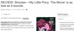 Size: 1524x634 | Tagged: safe, derpibooru import, pinkie pie, pony, my little pony: the movie, clickbait, hater, meta, movie drama, review, text