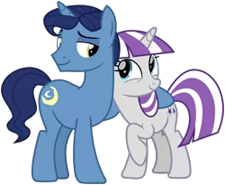 Size: 3650x3000 | Tagged: safe, artist:cheezedoodle96, derpibooru import, night light, twilight velvet, pony, unicorn, once upon a zeppelin, .svg available, couple, eye contact, female, husband and wife, lidded eyes, looking at each other, male, mare, nightvelvet, raised hoof, shipping, simple background, stallion, straight, svg, transparent background, vector