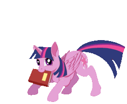 Size: 835x685 | Tagged: safe, artist:szafir87, derpibooru import, twilight sparkle, twilight sparkle (alicorn), alicorn, pony, animated, behaving like a dog, book, bookhorse, butt shake, cute, female, gif, mare, mouth hold, parody, plot, simple background, solo, szafir87 is trying to murder us, tail wag, that pony sure does love books, transparent background, twiabetes