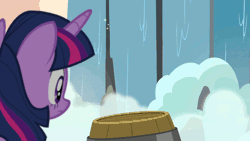 Size: 960x540 | Tagged: safe, derpibooru import, screencap, twilight sparkle, twilight sparkle (alicorn), twilight velvet, alicorn, pony, once upon a zeppelin, animated, barrel, cute, excited, gif, happy, helmet, lifejacket, neighagra falls, velvetbetes, waterfall, wet mane