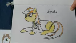 Size: 3264x1836 | Tagged: safe, artist:hilfigirl, derpibooru import, oc, oc:aescula, unofficial characters only, unicorn, doctor, solo, traditional art