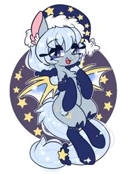 Size: 900x1259 | Tagged: safe, artist:snow angel, derpibooru import, oc, oc:star dream, unofficial characters only, bat pony, bat pony oc, clothes, female, looking at you, mare, simple background, smiling, solo, stockings, tail wrap, thigh highs, transparent background